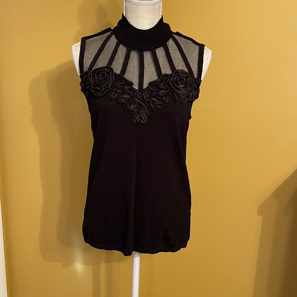 Black Sleeveless Sweater
